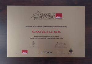 Alkaz produkcja form wtryskowych Gazele Biznesu 2016